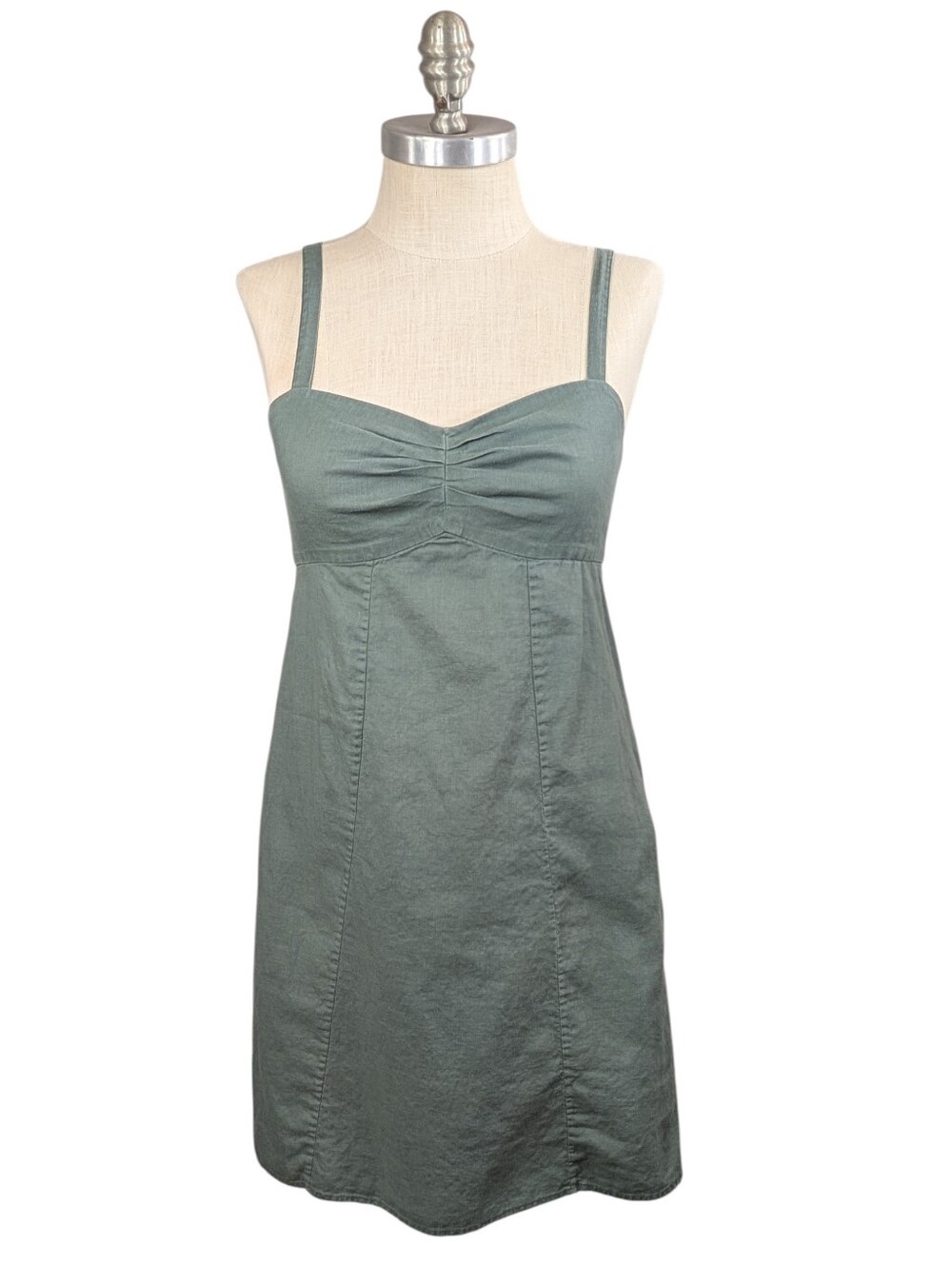 Patagonia Summertime Hemp Dress Mission Olive Green Women’s Size 6 Sundress